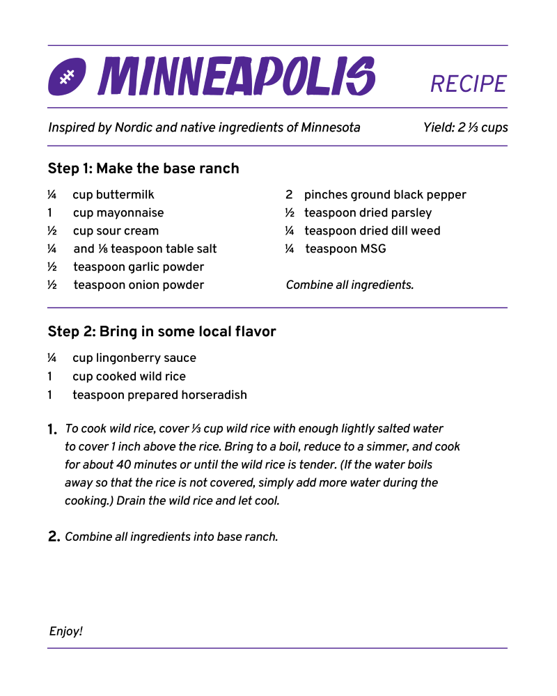 minneapolis ranch recipe